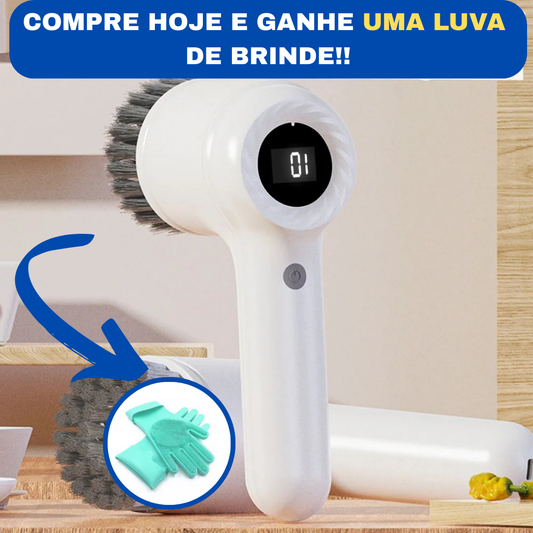 Clean360 – Escova Elétrica 3 em 1 + Luva de Brinde