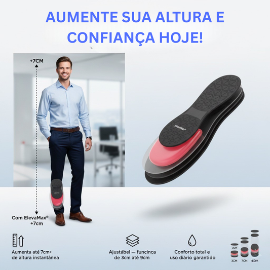 ElevaMax®- Palmilha para Aumento de Altura
